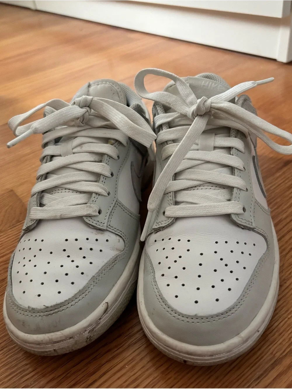 Nike Women’s Photon White & Light Gray Low-Top Sneakers